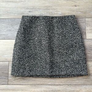 H&M Black and Gray Tweed Skirt